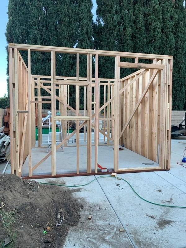 Backyard unit before